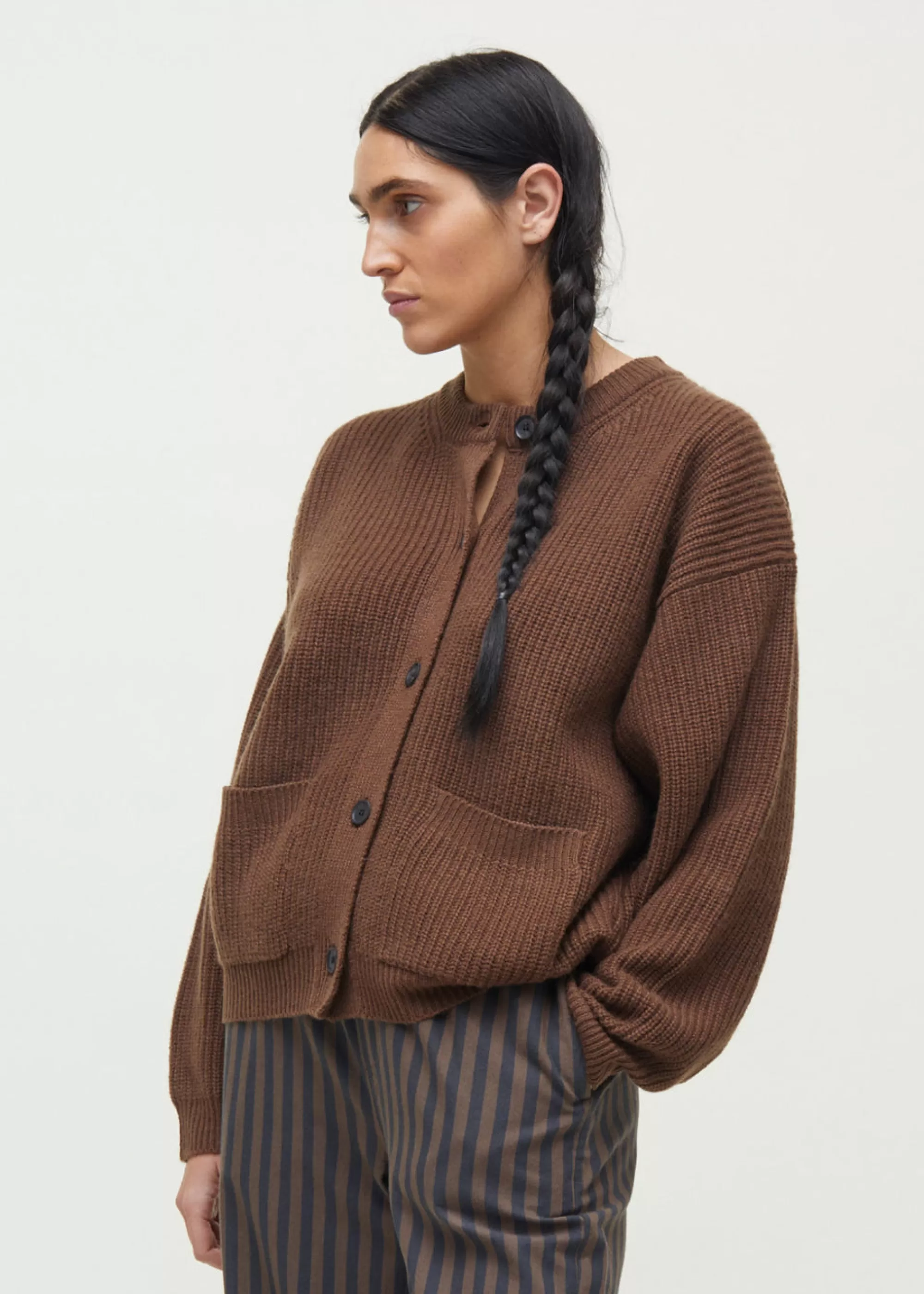 Aiayu Cardigans | Strik^Bine wool cardigan BrownSugar