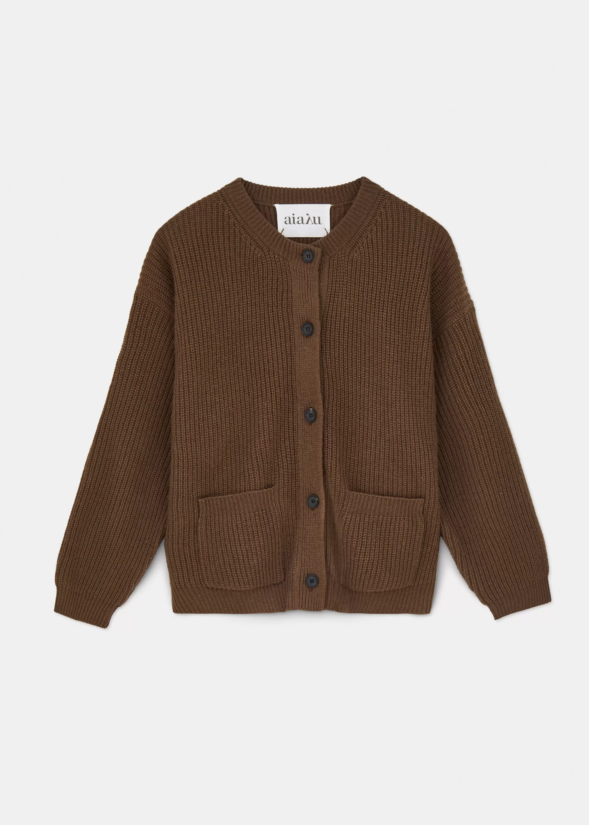 Aiayu Cardigans | Strik^Bine wool cardigan BrownSugar