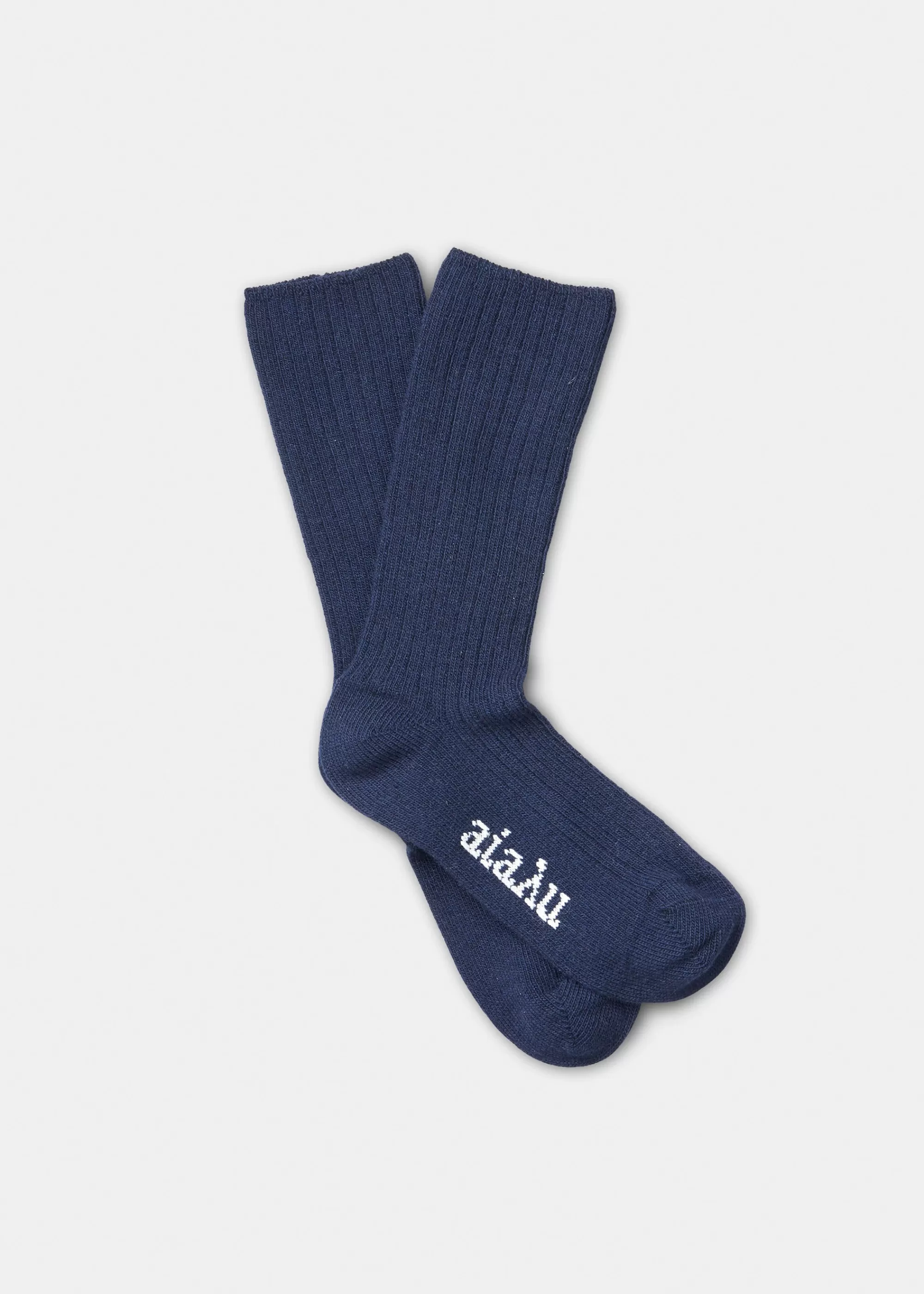 Aiayu Strømper^Cashmere rib socks Navy