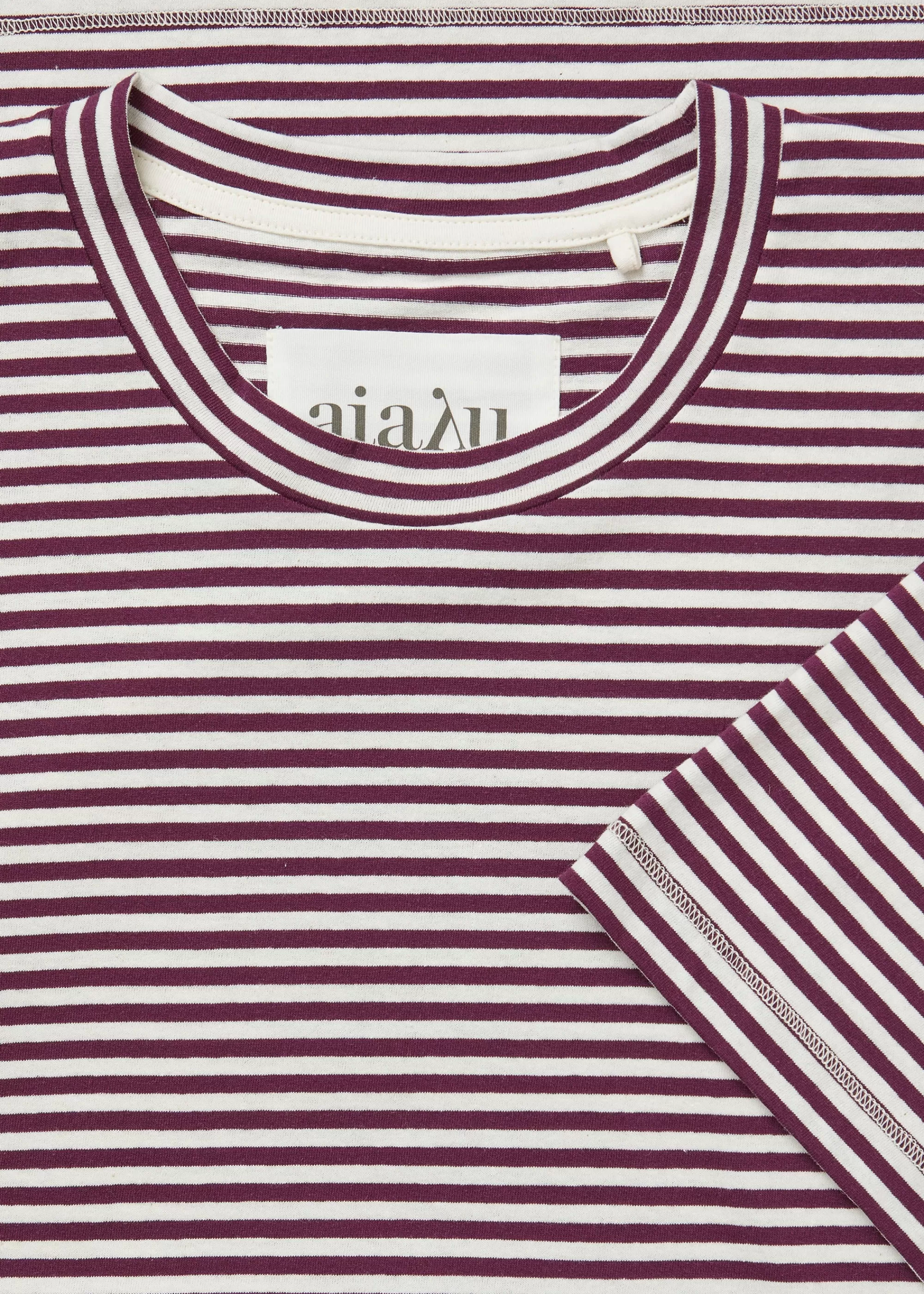 Aiayu T-shirts & Tops^Classic circular tee striped MixSyrah