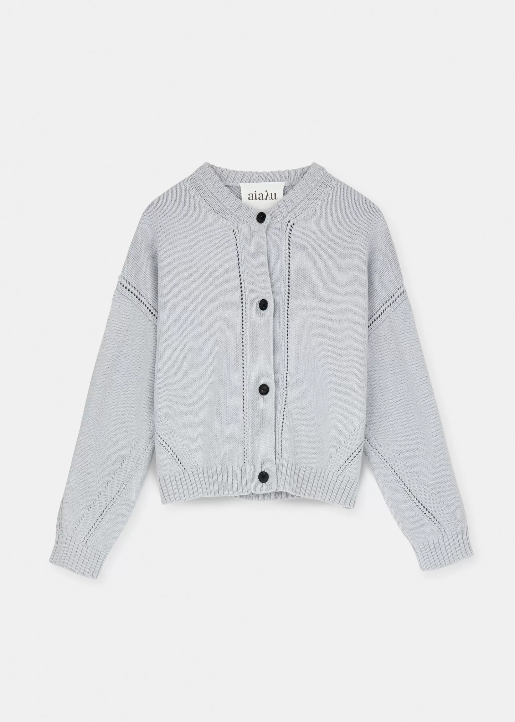 Aiayu Cardigans | Strik^Coban llama wool cardigan Water