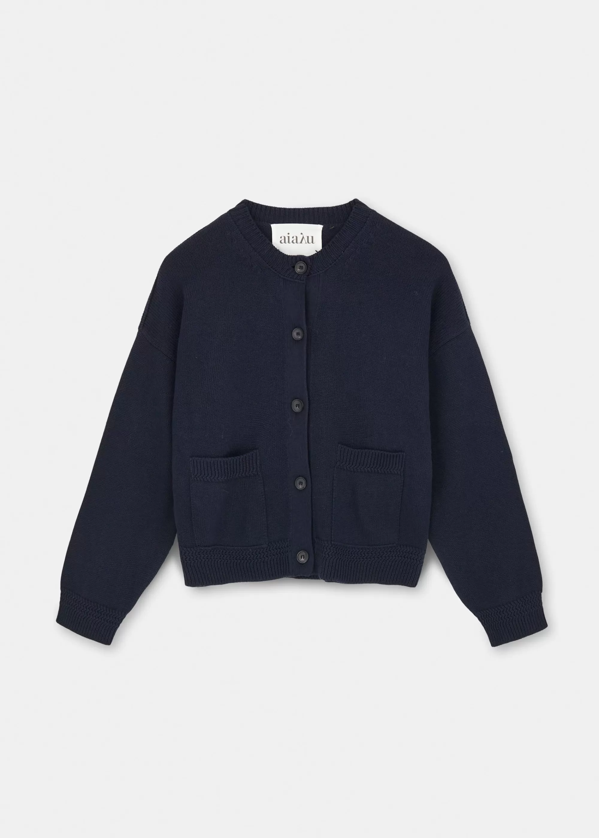 Aiayu Cardigans | Strik^Cobe cotton cardigan Navy