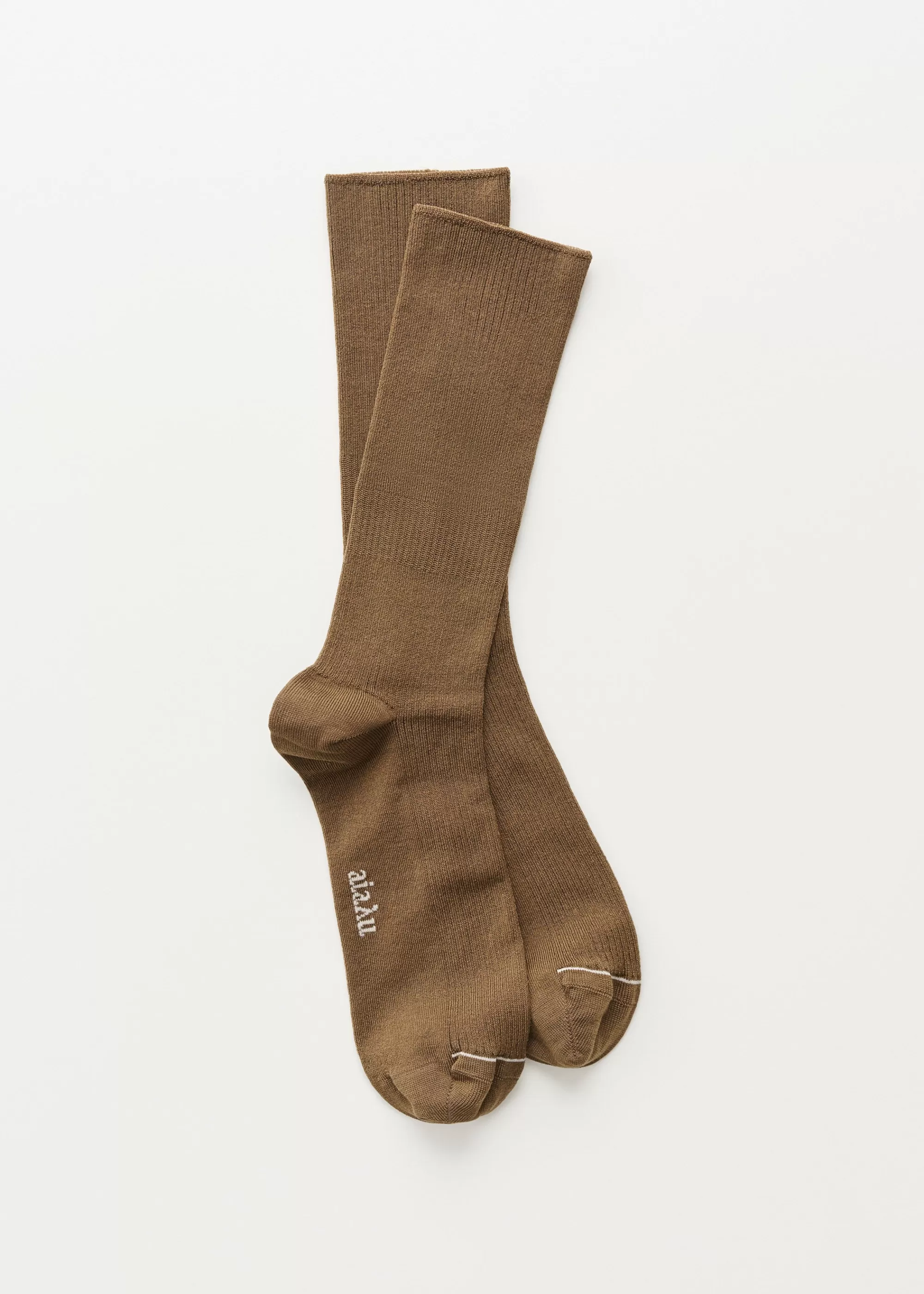 Aiayu Strømper^Cotton rib socks Chestnut