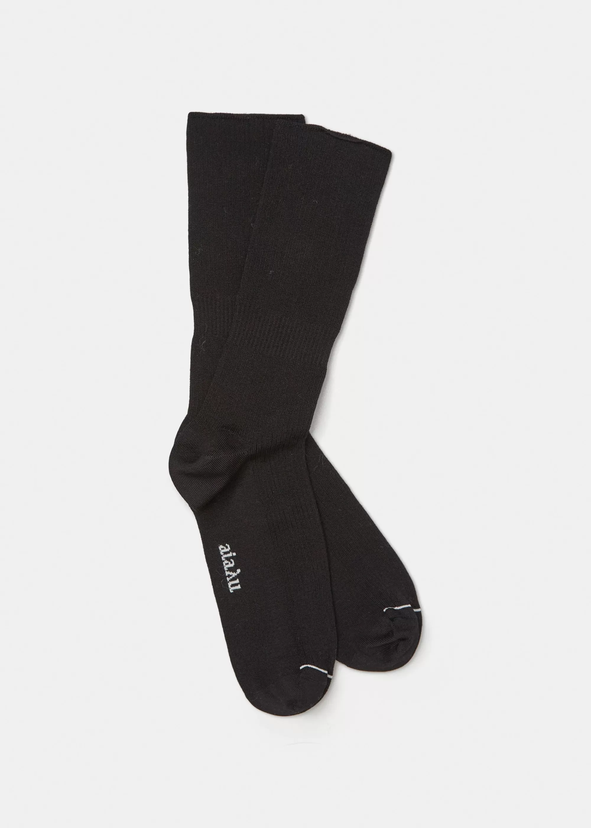 Aiayu Strømper^Cotton rib socks Black