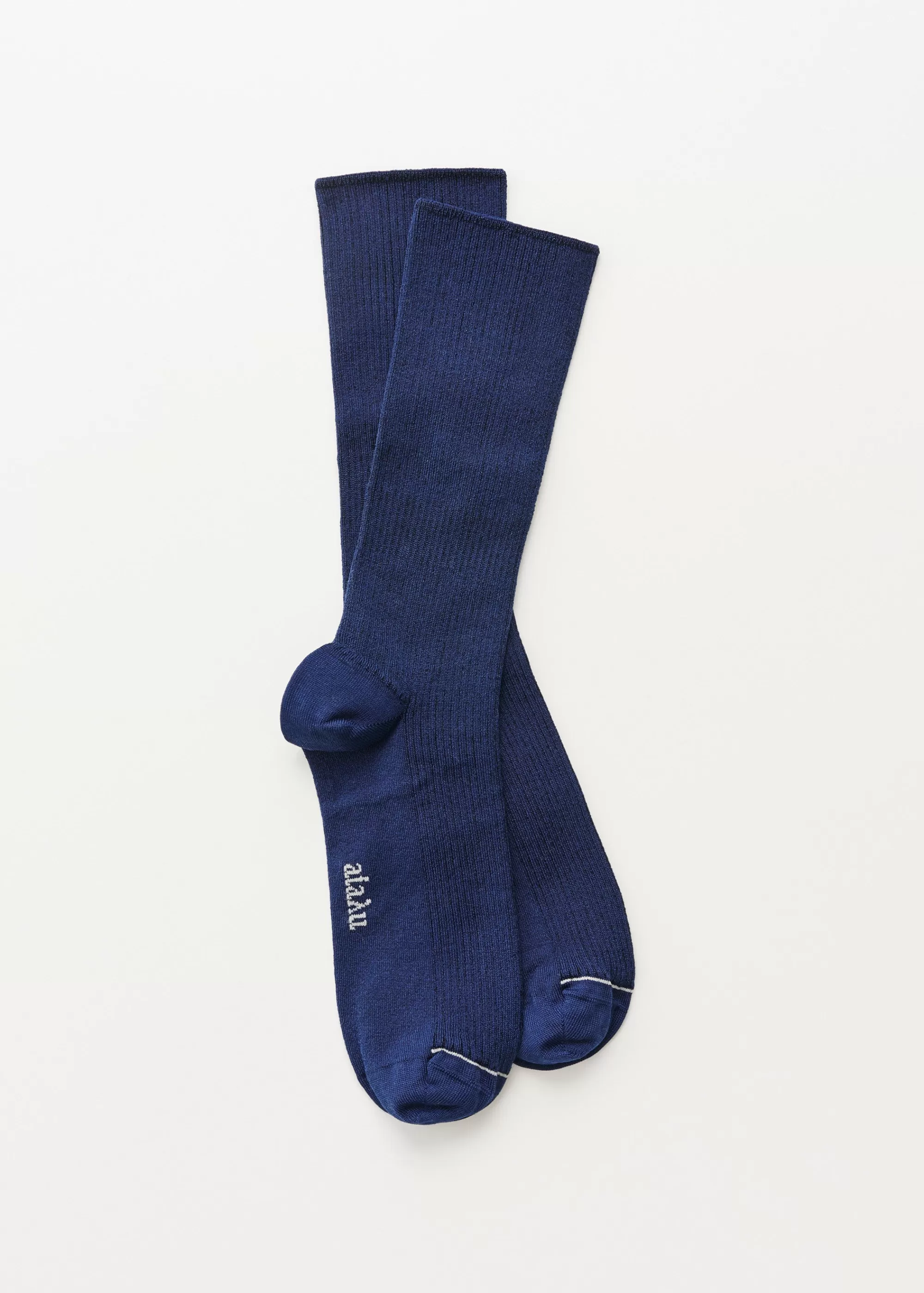 Aiayu Strømper^Cotton rib socks MidnightBlue