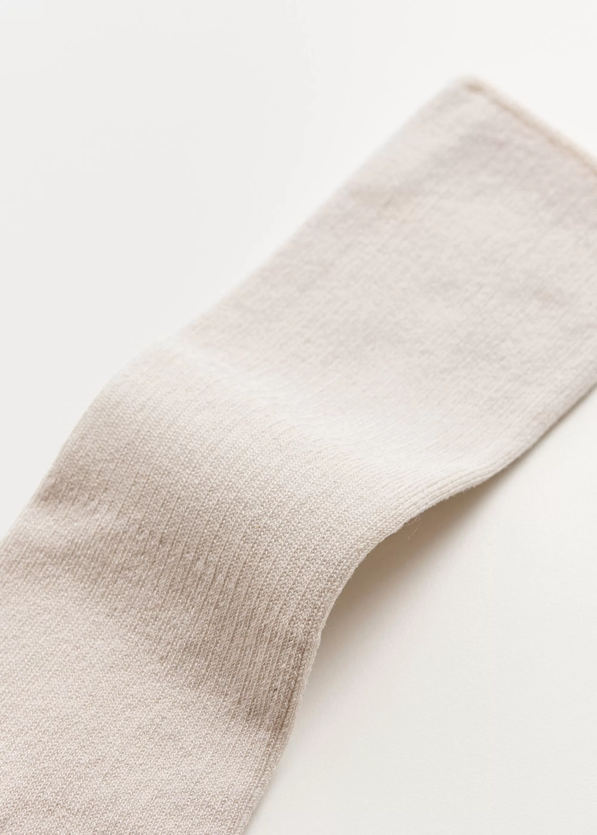 Aiayu Strømper^Cotton rib socks Milk