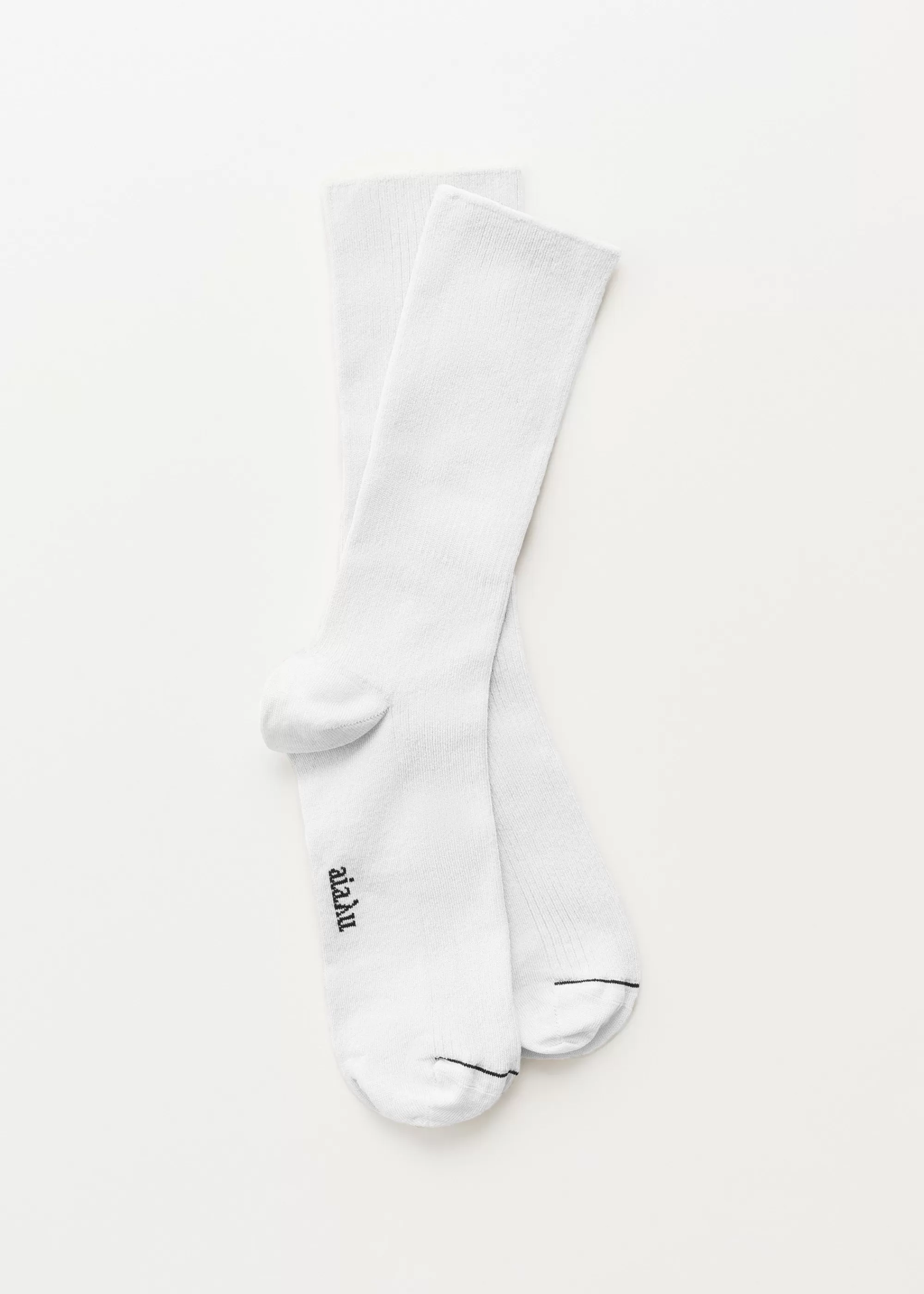 Aiayu Strømper^Cotton rib socks White