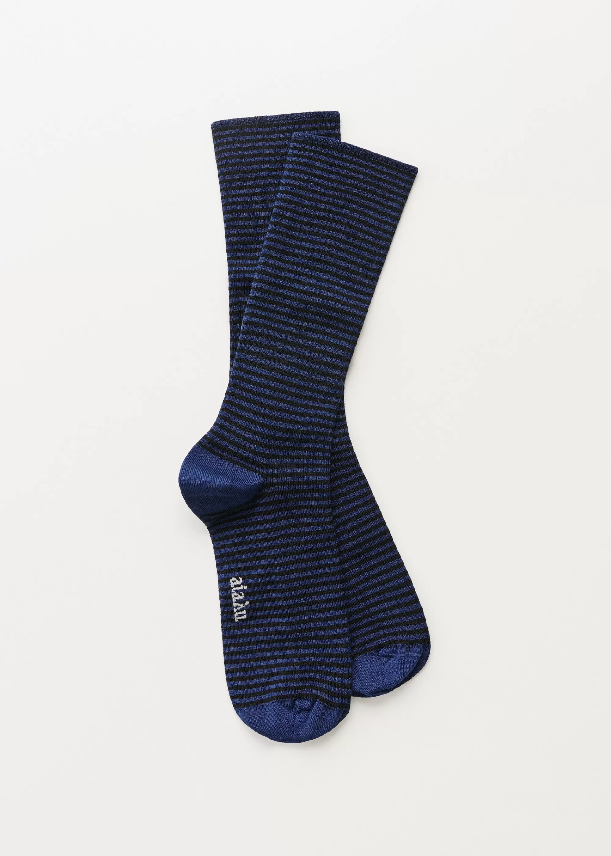 Aiayu Strømper^Cotton stripe socks MixMidnightBlue