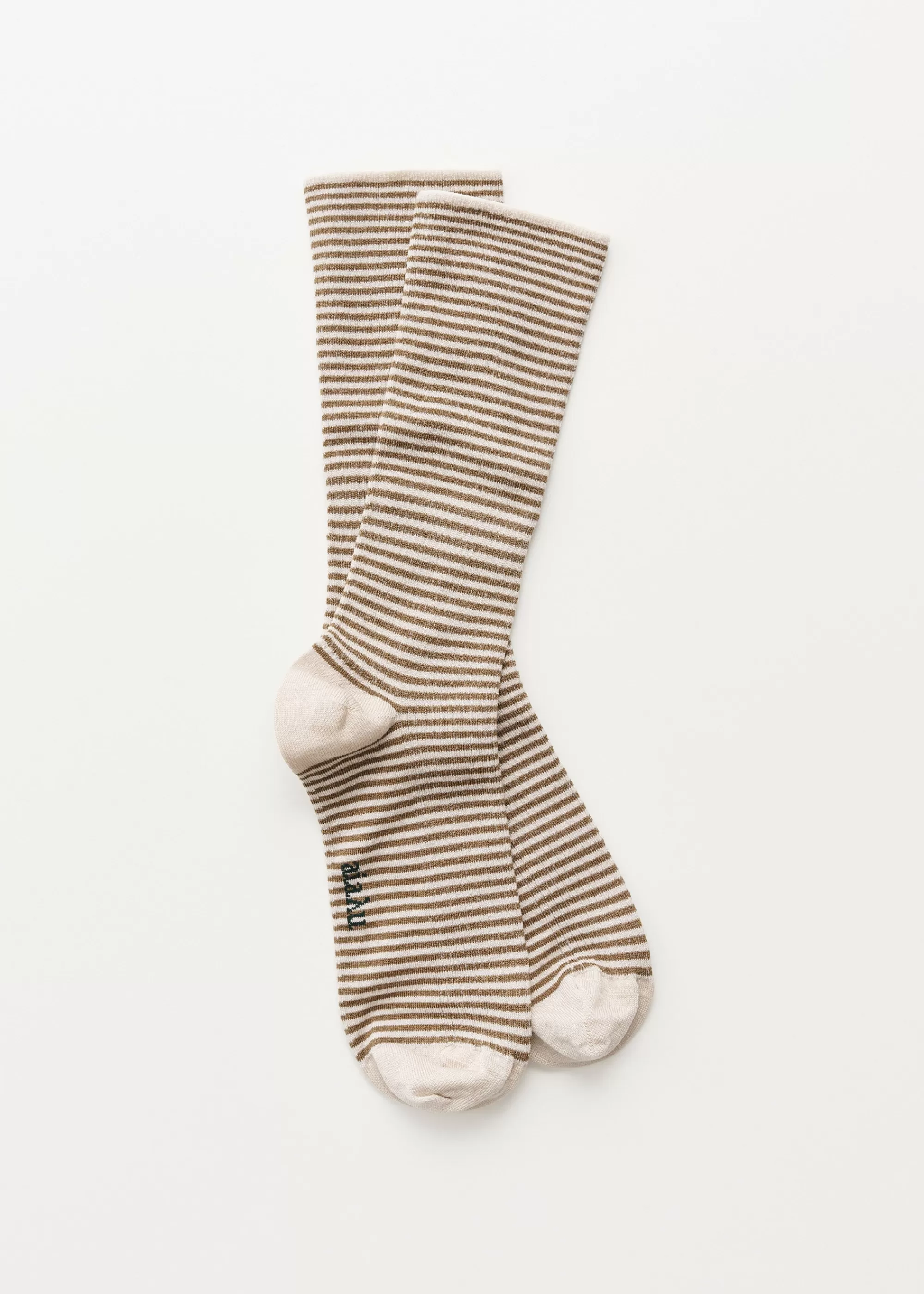 Aiayu Strømper^Cotton stripe socks MixChestnut