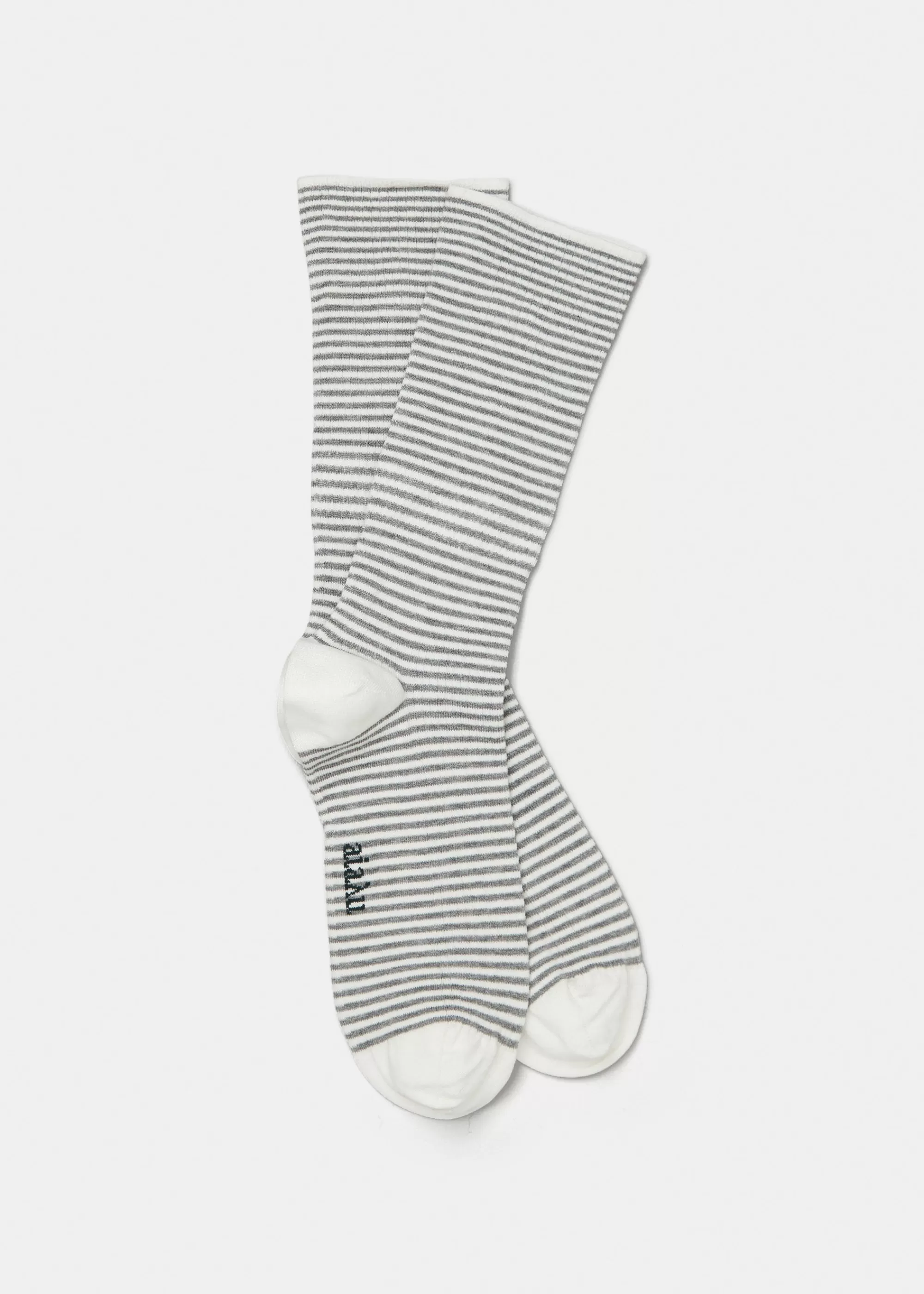 Aiayu Strømper^Cotton stripe socks MixGrey