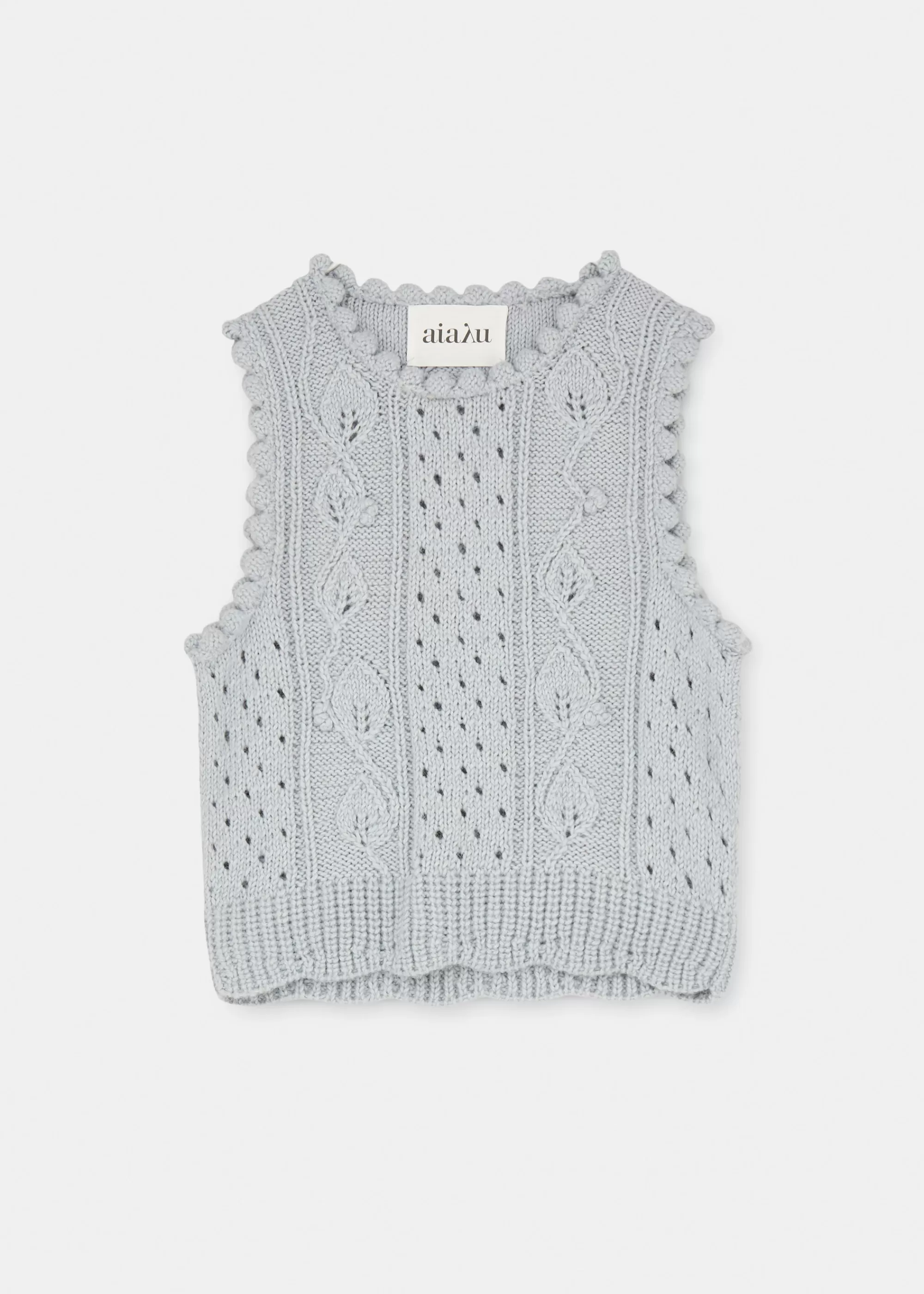 Aiayu Strik^Embla handknitted vest Water