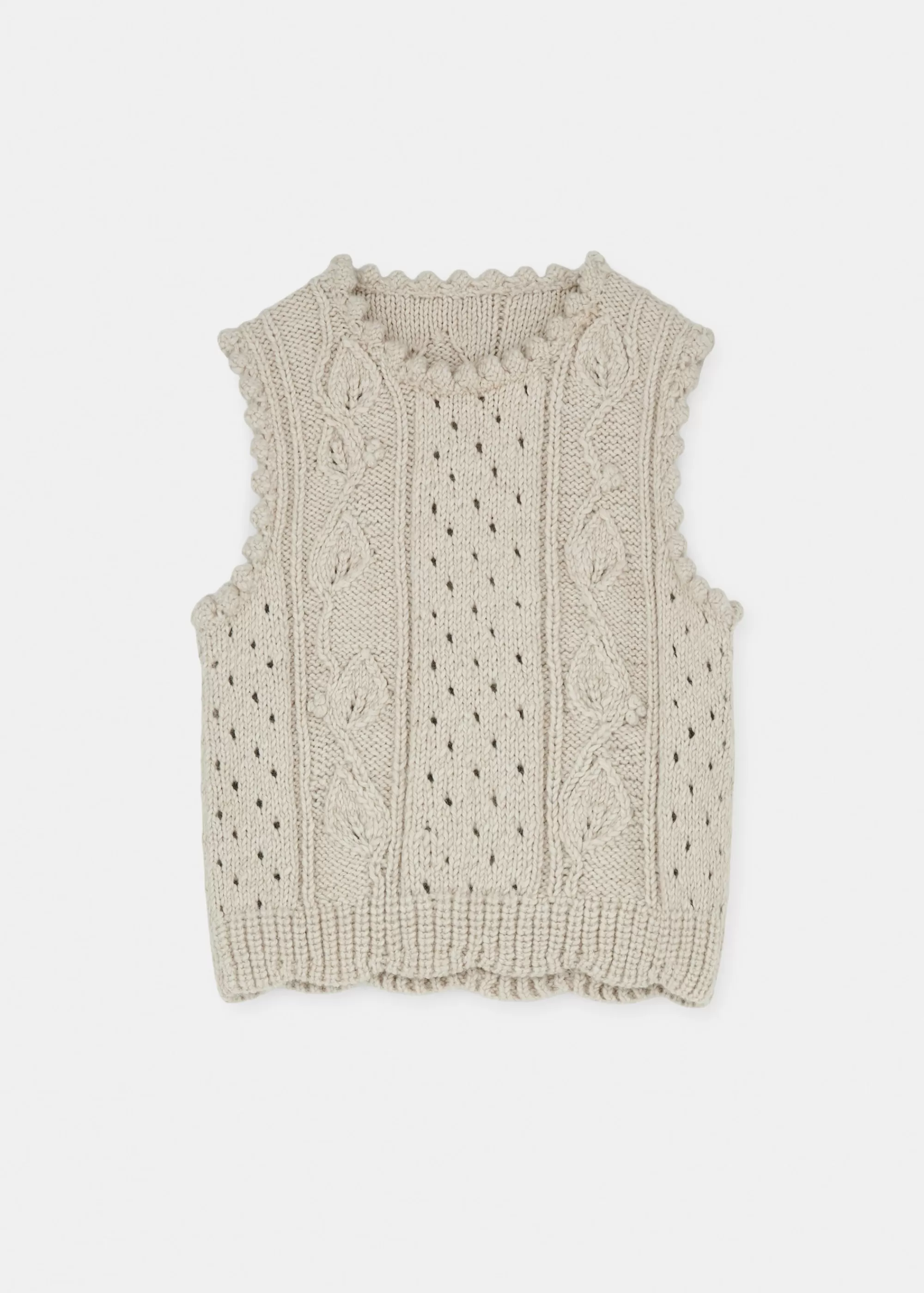 Aiayu Strik^Embla handknitted vest PureNatural