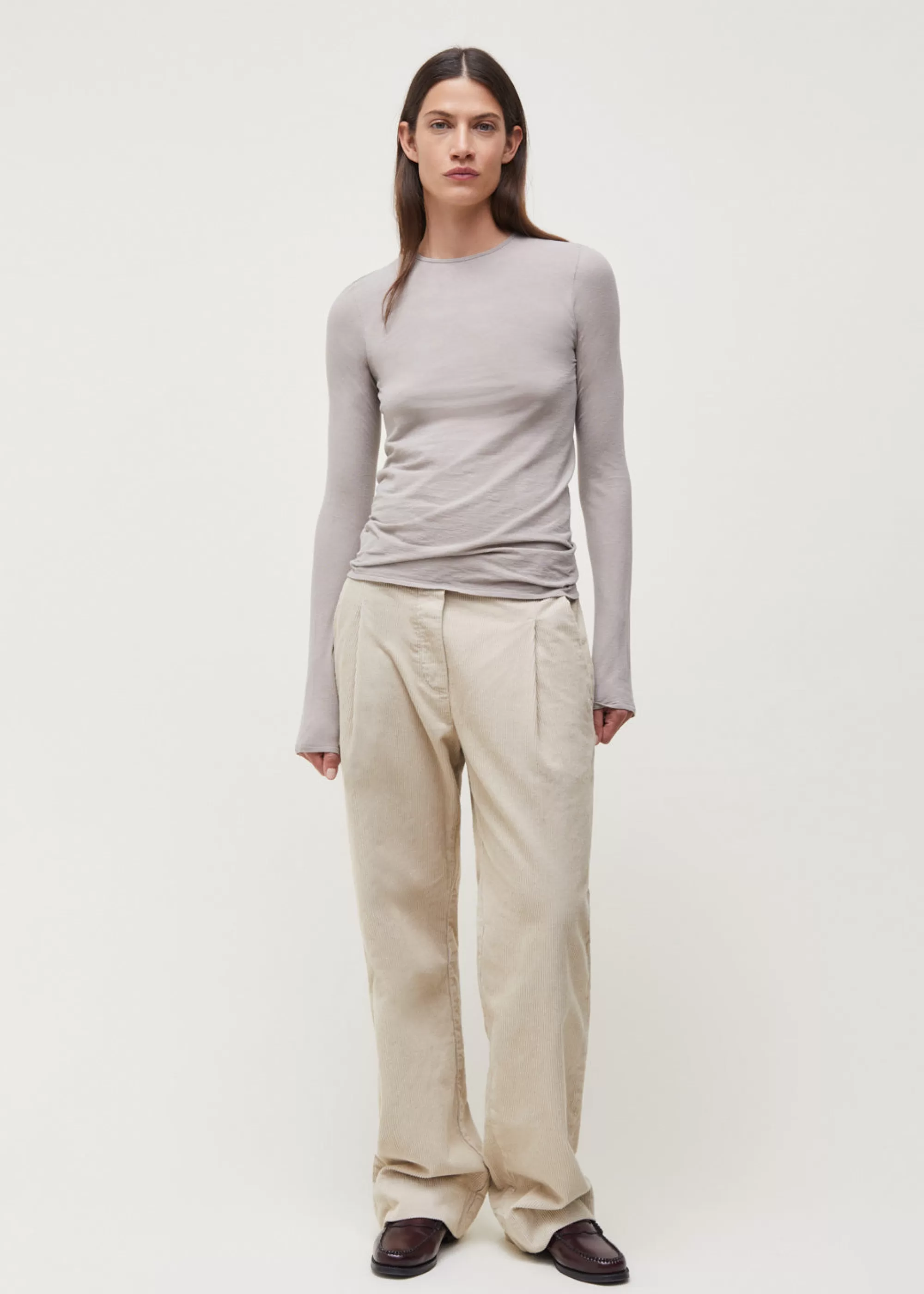 Aiayu Bluser^Gentle cashmere long sleeve Grey