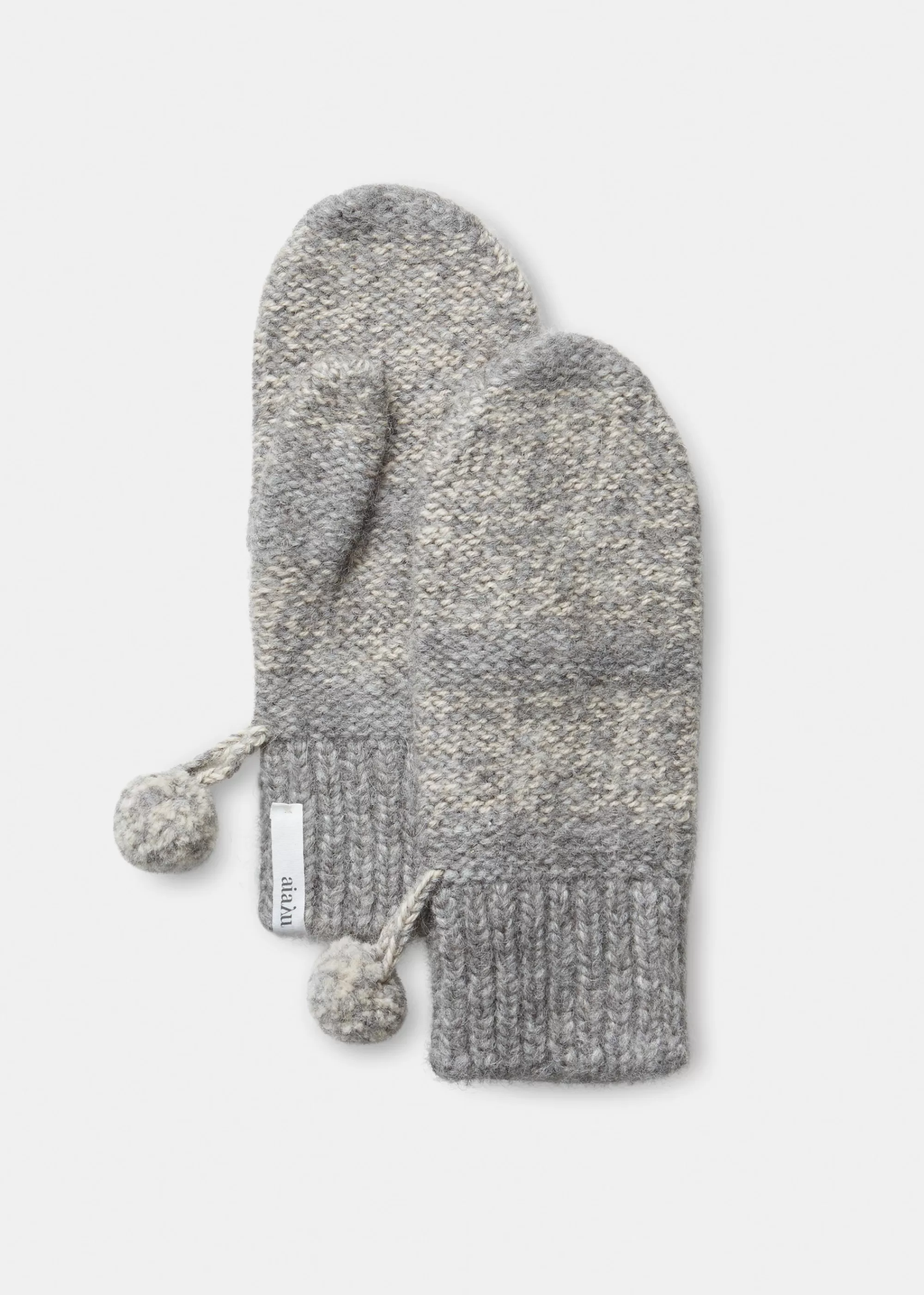 Aiayu Huer & Vanter^Halvor wool mittens MixGrey