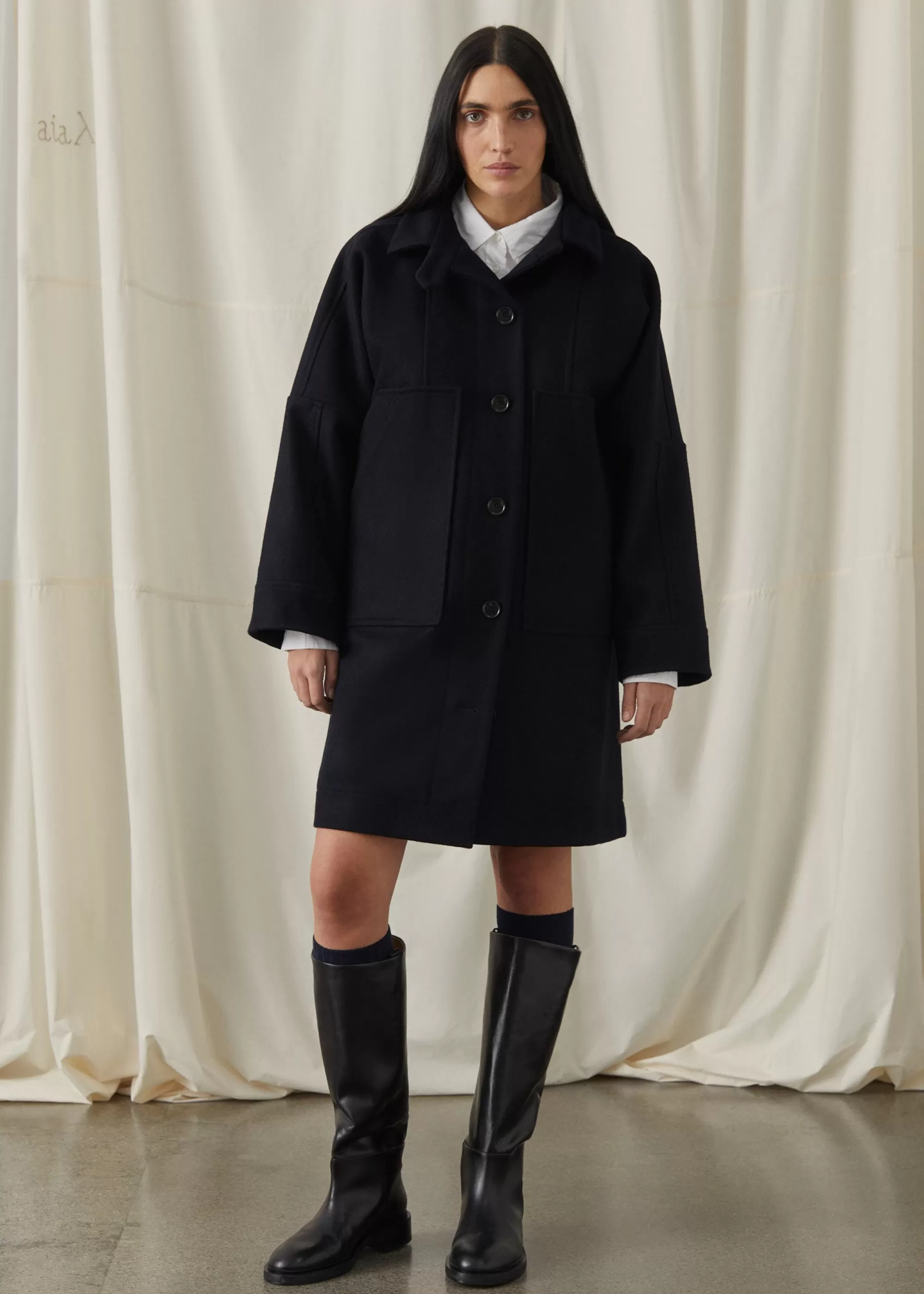 Aiayu Frakker^Jada coat loden Navy