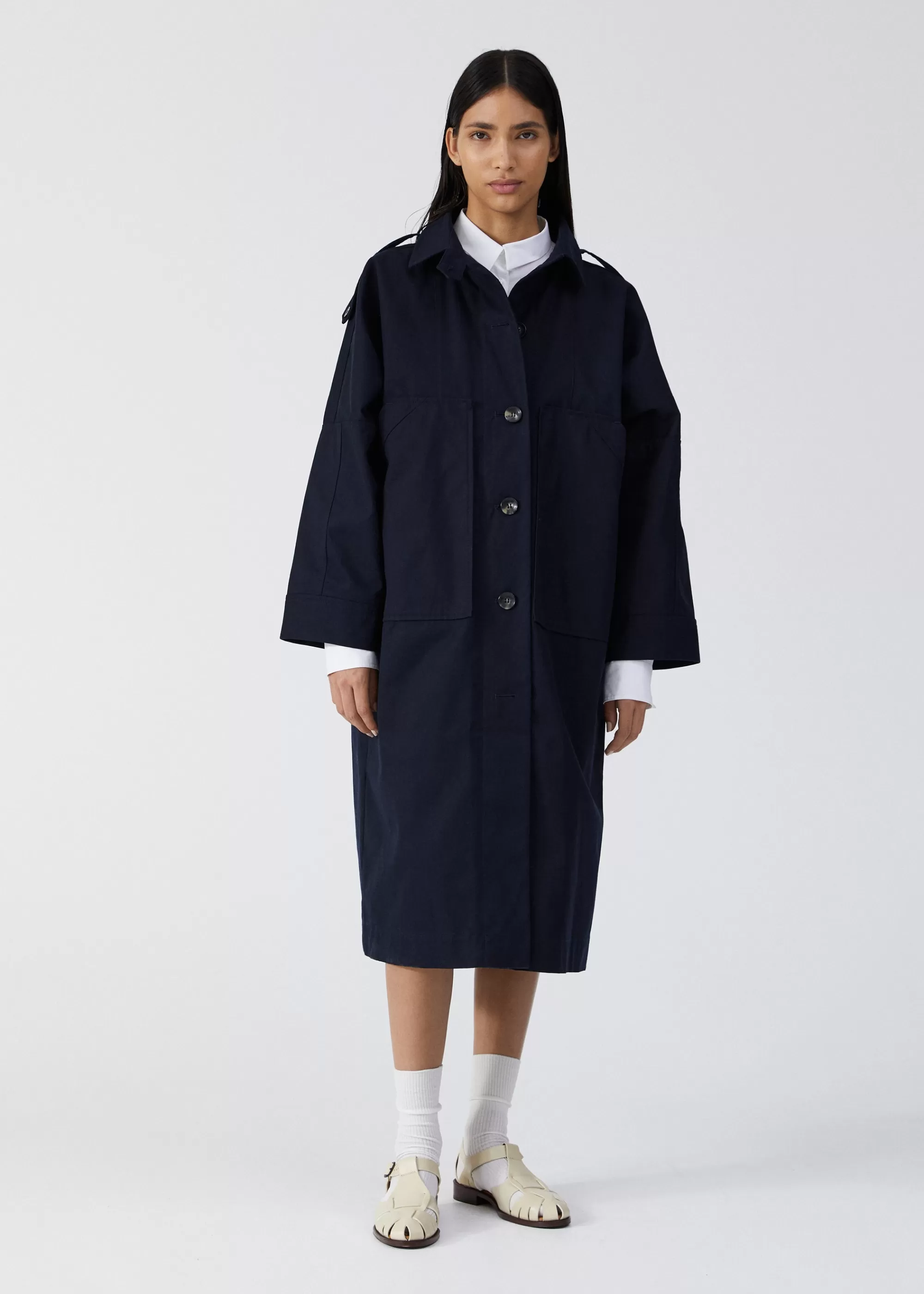 Aiayu Frakker^Jean coat - ventile BlackNavy