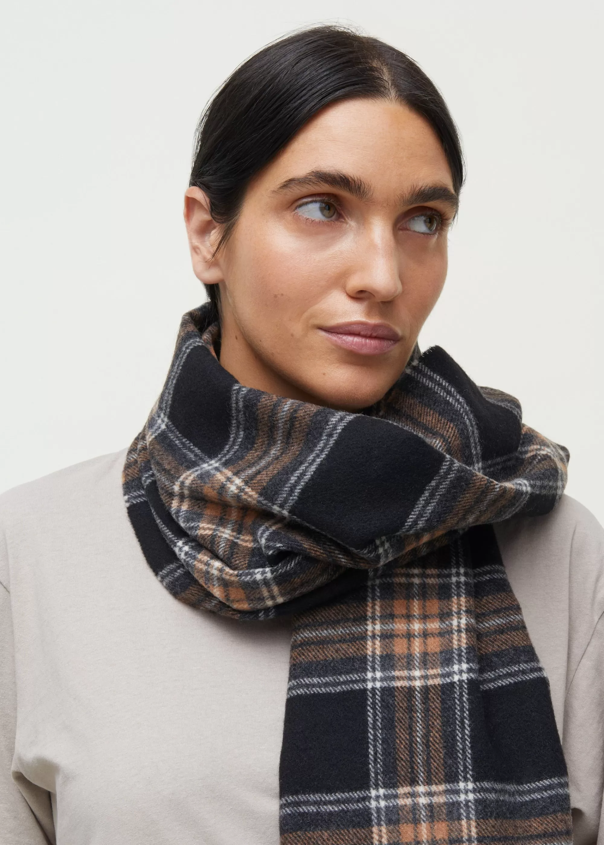 Aiayu Tørklæder^Kaya wool scarf MixBlack