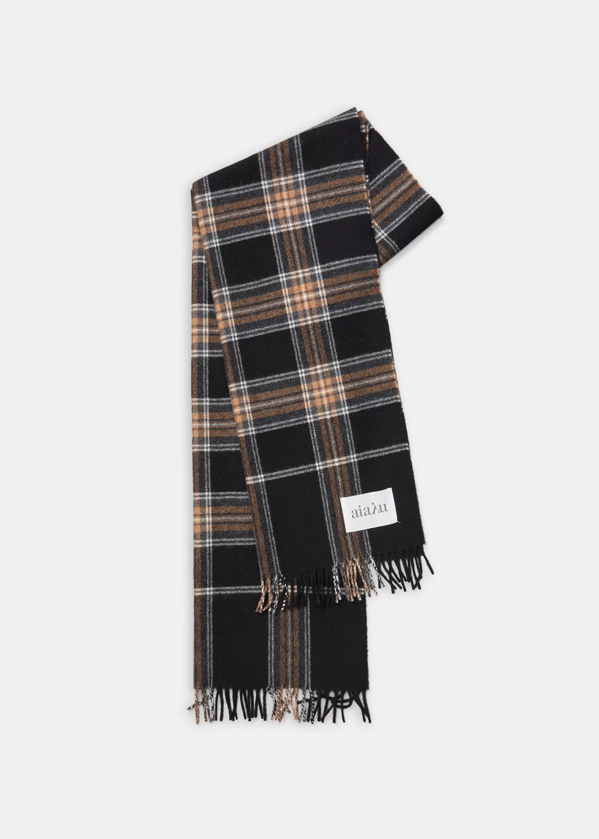 Aiayu Tørklæder^Kaya wool scarf MixBlack