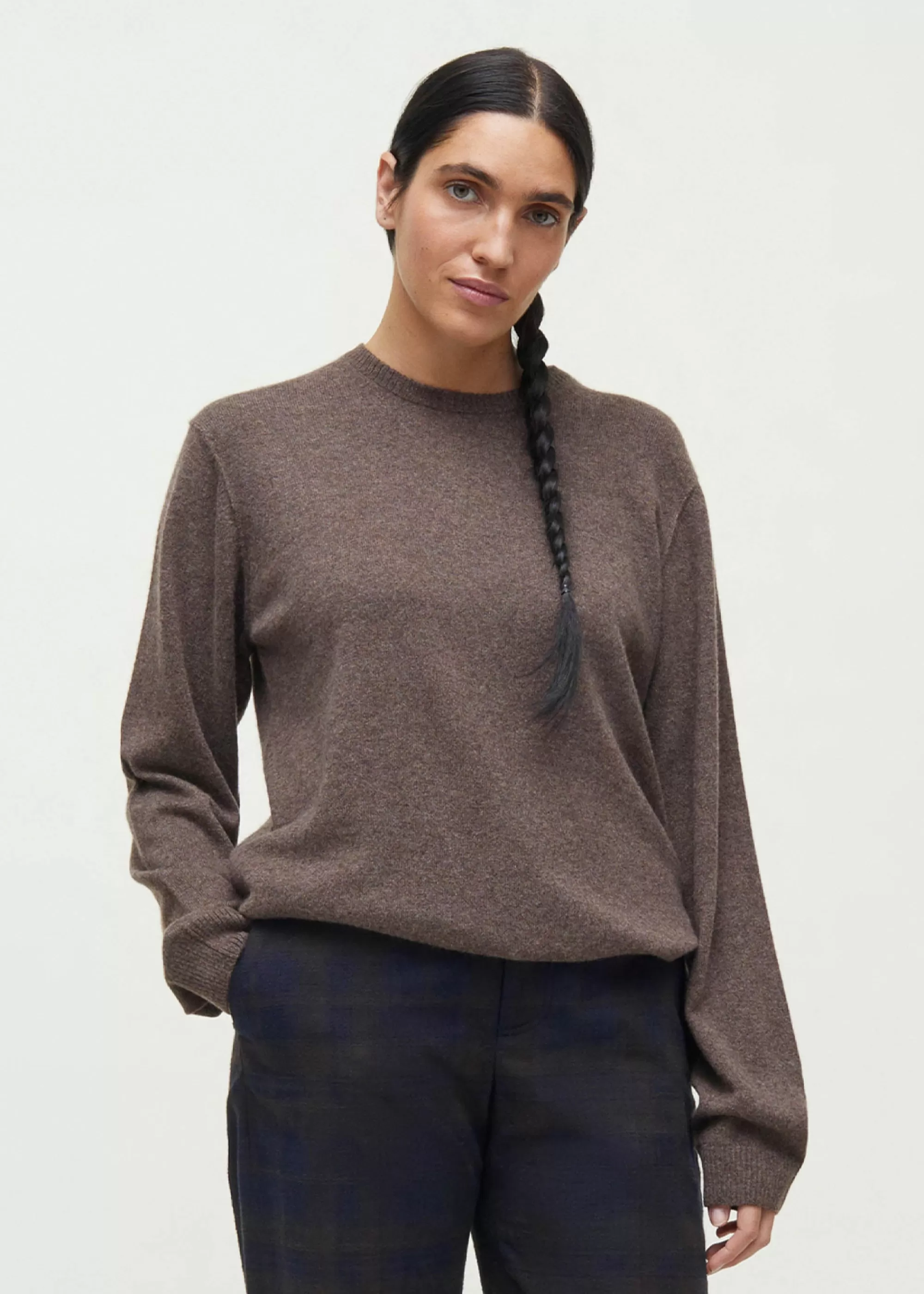 Aiayu Strik^Leonardo sweater - pure cashmere PureDarkBrown