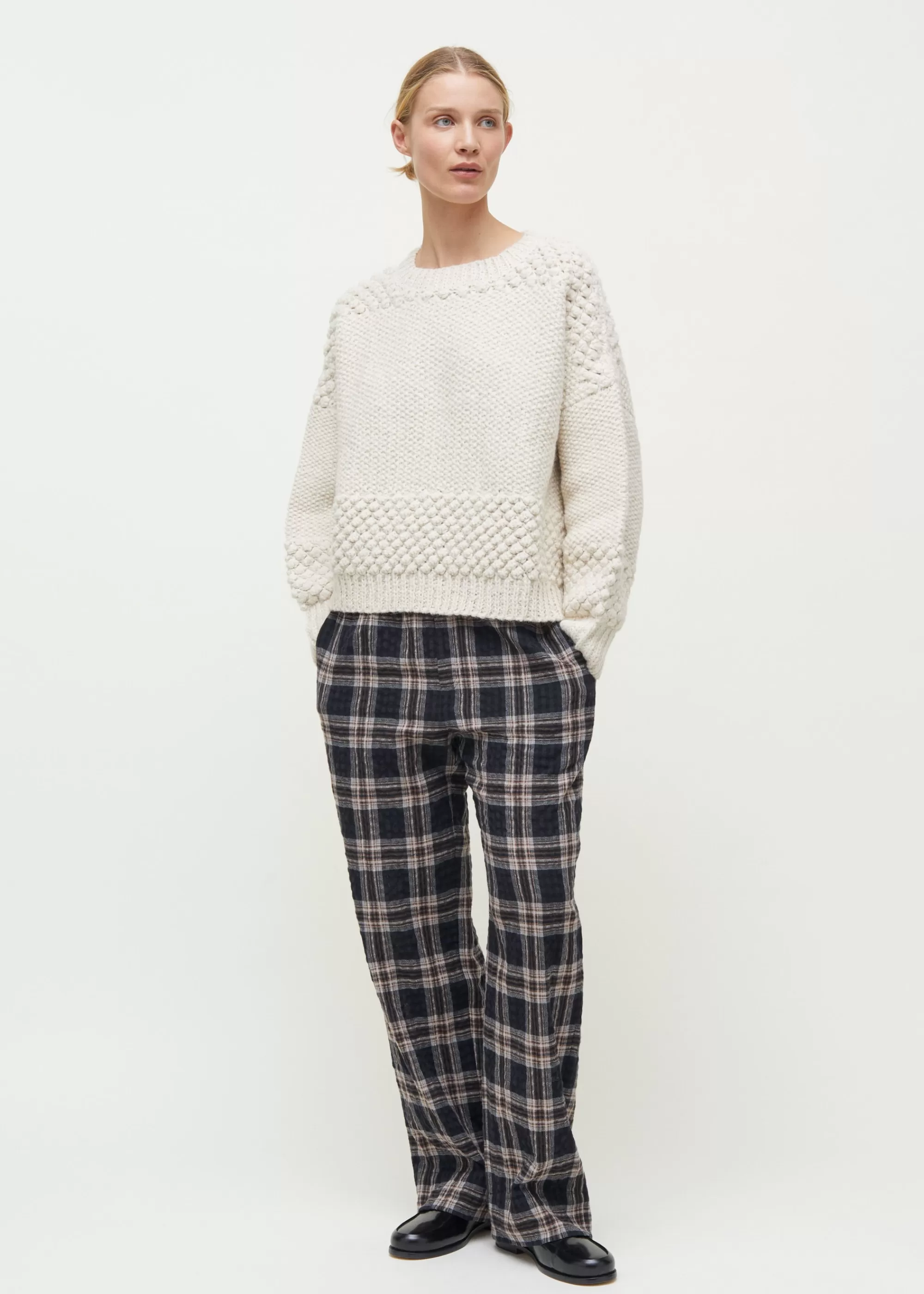 Aiayu Bukser^My pant checked wool MixBlack