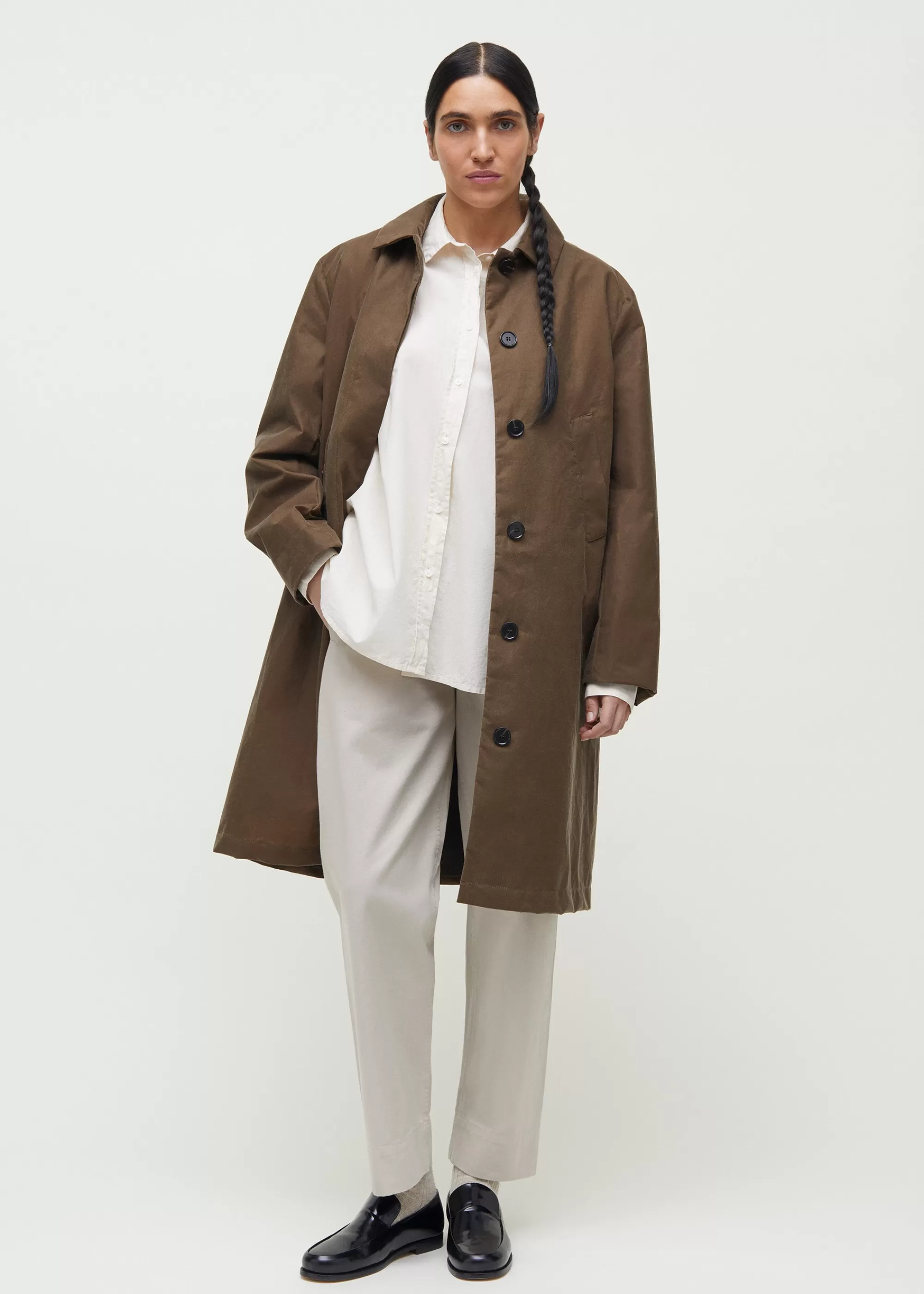 Aiayu Frakker^Noor coat oilskin Bark