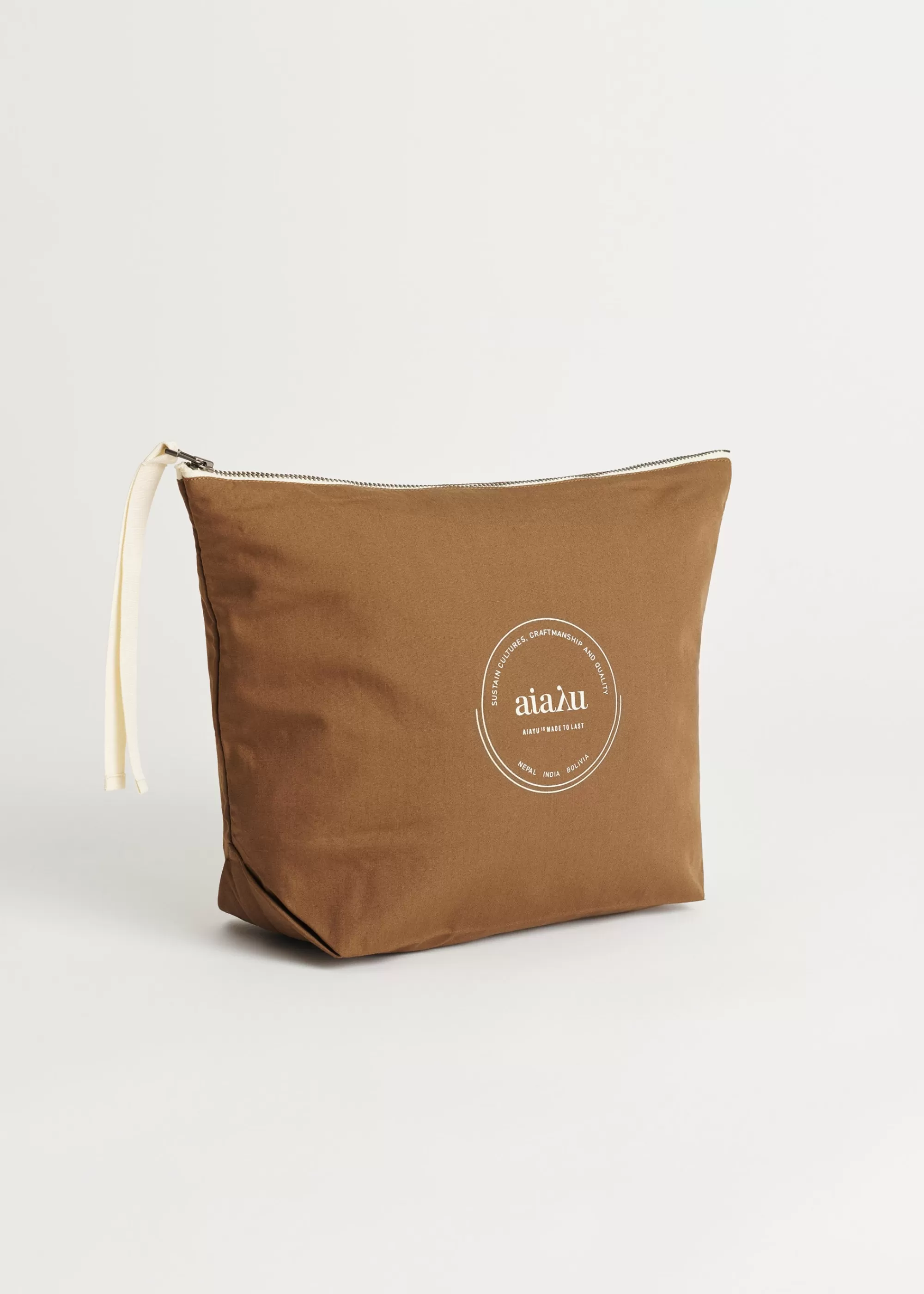 Aiayu Pouches^Pouch heavy poplin Mocha