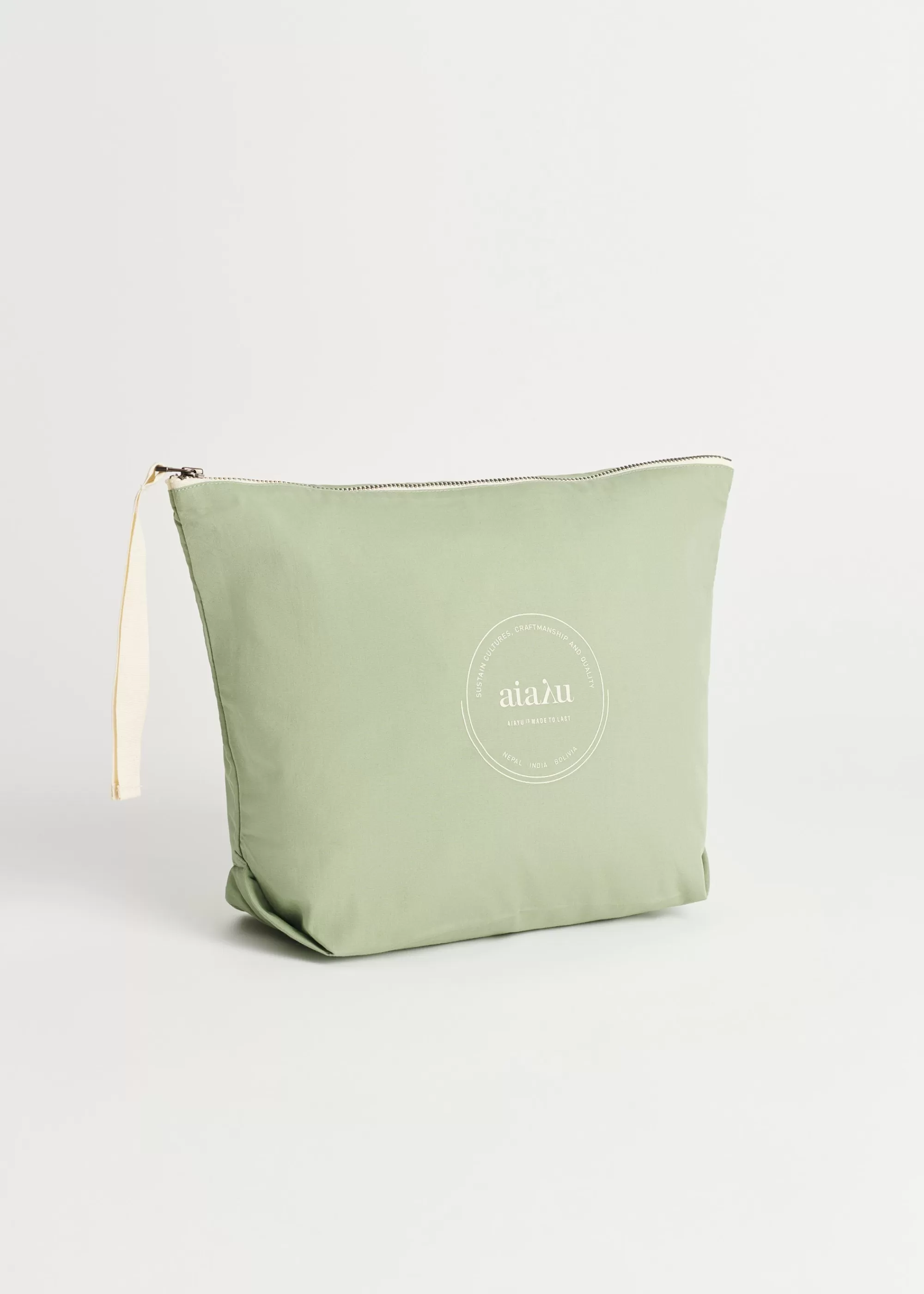 Aiayu Pouches^Pouch heavy poplin HedgeGreen