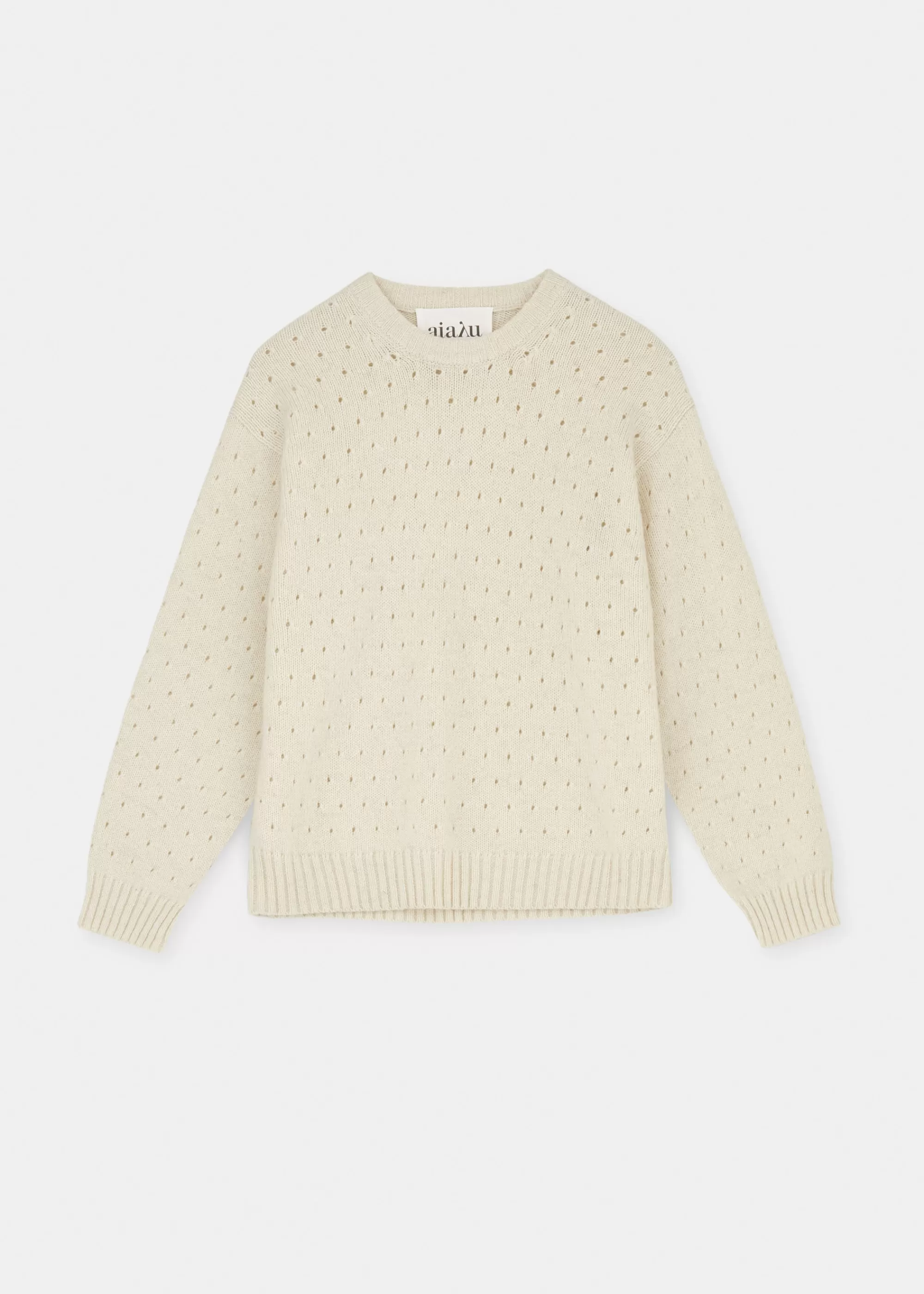 Aiayu Strik^Saga dot wool sweater PureEcru