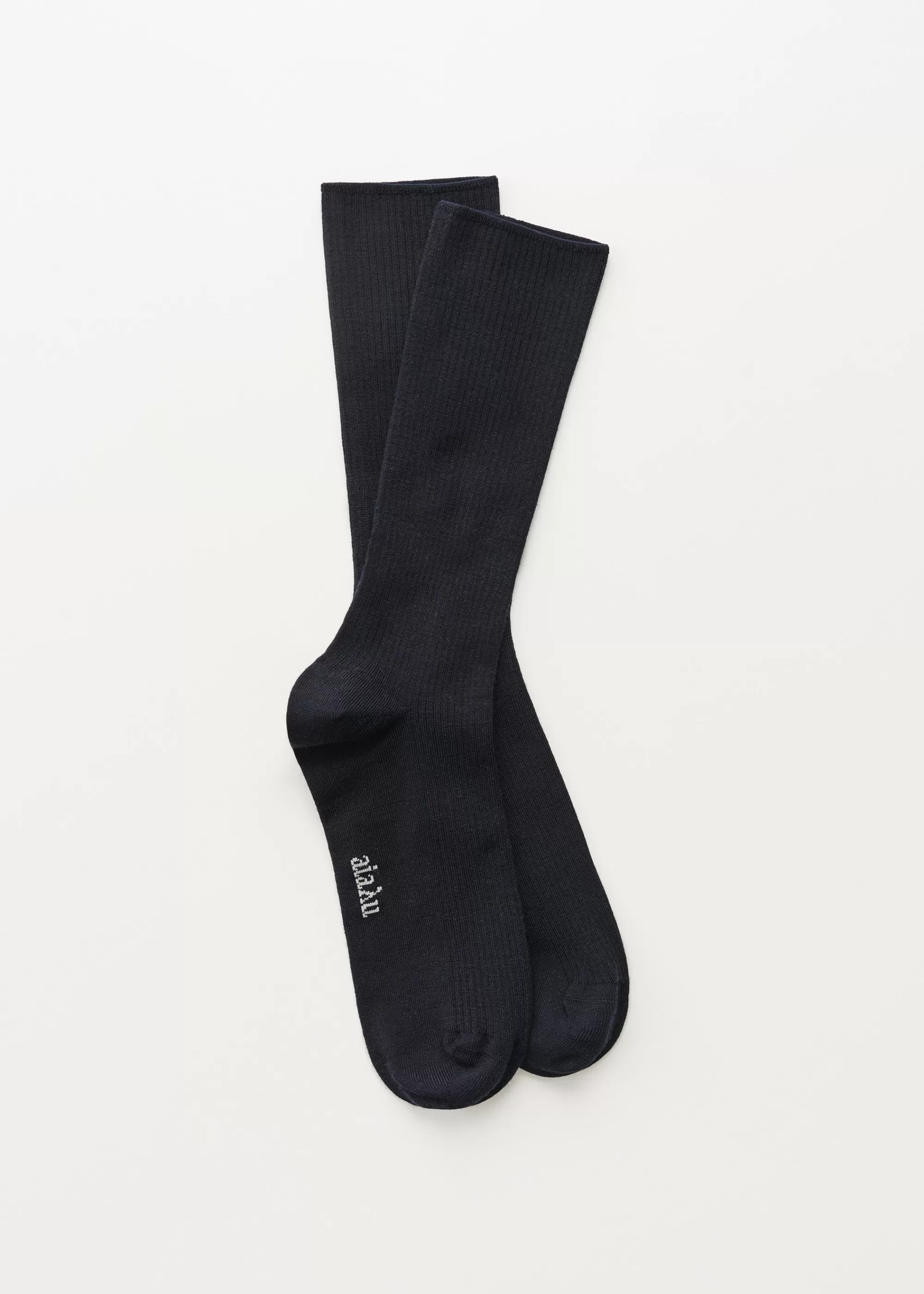 Aiayu Strømper^Wool rib socks Navy